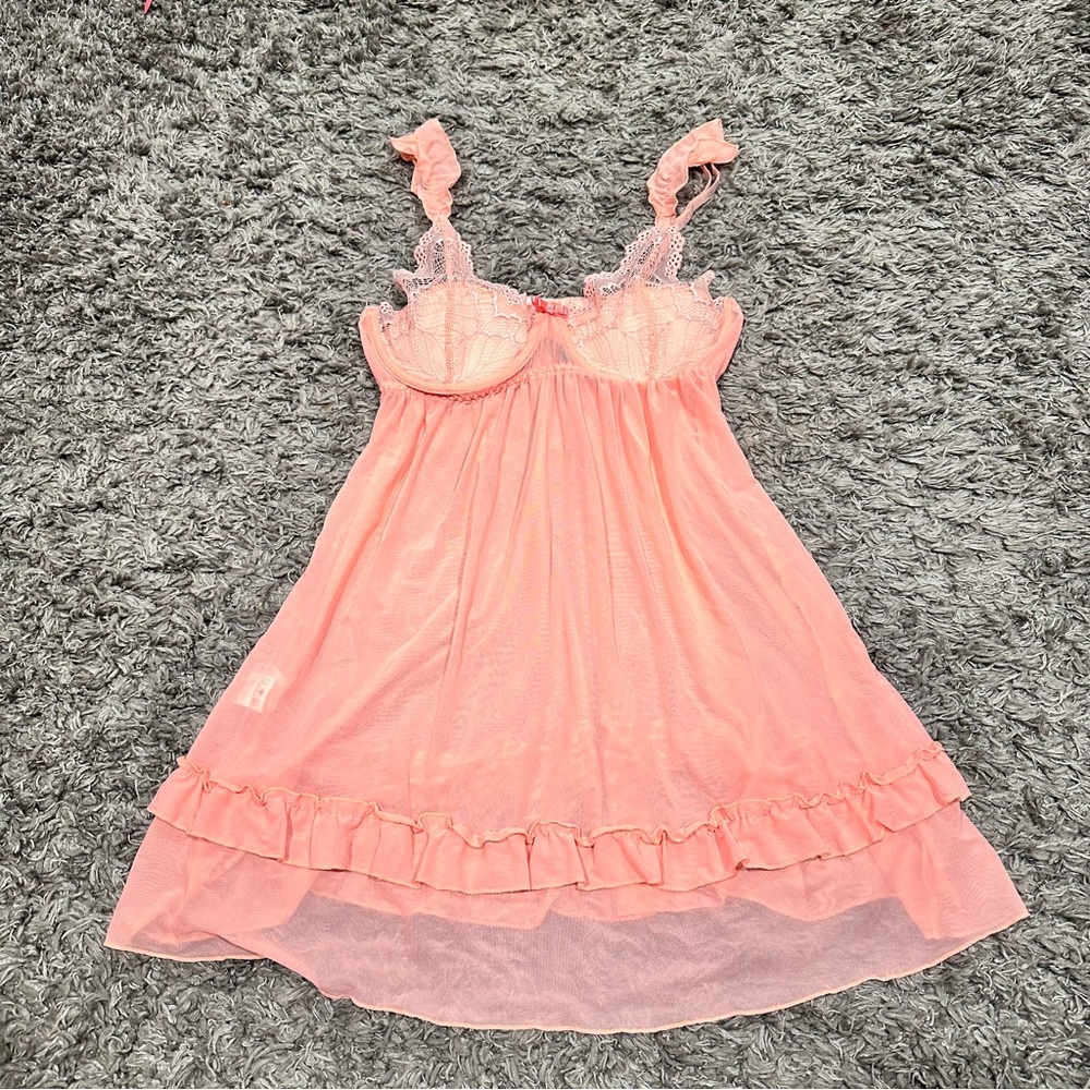 Shirley of Hollywood Pink Lace Chemise